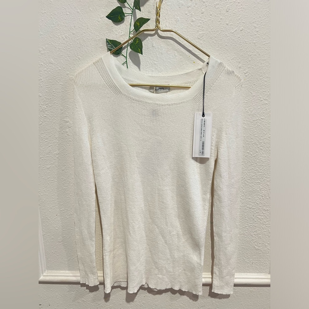 Alpha studio crewneck top